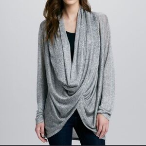 NWT Grey Draped Top